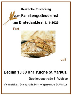 Erntedank Einladung 